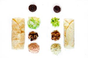 (left) Avoca's Mexican Grill's burrito paled into comparison to Chipotle's Mexican cuisine (right). 