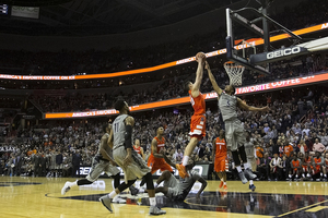 Syracuse entered the Associated Press poll at No. 14 two Mondays ago, but immediately fell out after losing to Wisconsin and Georgetown last week. 