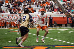 Peter Dearth has shifted from playing on the first line midfield to playing wing on faceoffs. 