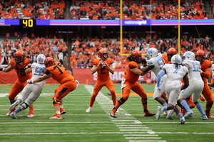 Eric Dungey threw for 225 yards on 17 completions before being benched against North Carolina. 