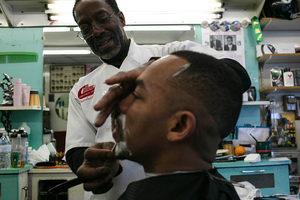 Charleston Collins inherited the barbershop from his father, Carlton Jr., after his death in 2014.