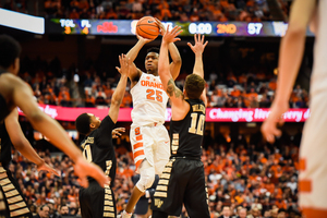 Tyus Battle, pictured against Wake Forest, led the Orange in scoring on Saturday with 21 points.