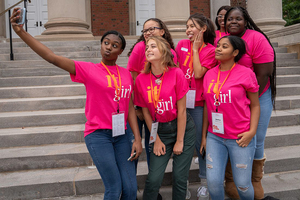 High school junior and senior girls from all over the country came to Syracuse University for an overnight retreat focused on STEM activities.