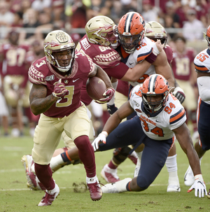 Cam Akers shined in the wildcat on Saturday, throwing passes and rushing the ball.