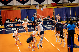 After missing all of 2019 with an ACL tear, Viktoriia Lokhmanchuk is Syracuse's kill leader this spring. 