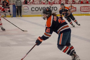 Mae Batherson (pictured) has won her second monthly award from College Hockey America.