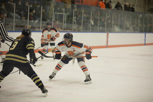 Lauren Bellafontaine scored the game-winning goal in overtime against Merrimack.