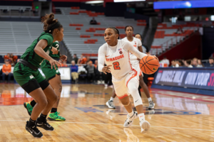 Dyaisha Fair finished with 24 points in the win over Kent State.