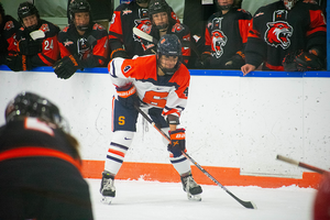 Syracuse's Alexandria Weiss recorded a power-play goal in SU's 3-1 win over Penn State, helping her earn a CHA Defenseman of the Week honor.