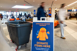 SU’s Office of Community Engagement, InterFaith Works of Central New York and Dr. Ruth Chen are holding the third annual Operation Orange Warm-Up Coat Drive this week. Community members can drop off gently used coats at several donation bins across campus.