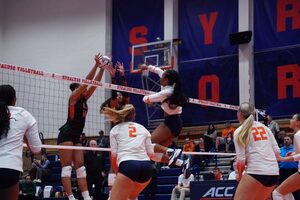 Syracuse's offense struggled in its straight set loss to Miami Friday. The Orange recorded just 27 kills and produced 23 attacking errors, their second-most this season