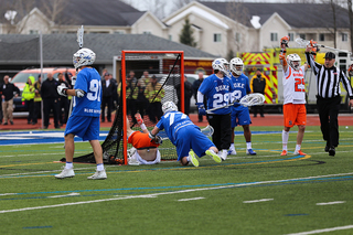 Stephen Rehfuss (29) enjoys a goal. 